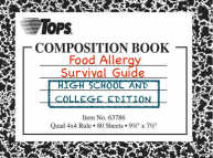 Food Allergy Survival Guide- High School and College Survival Guide